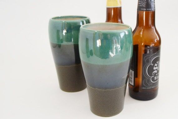 IN STOCK, Single Ceramic Pint Glasses, Green ...