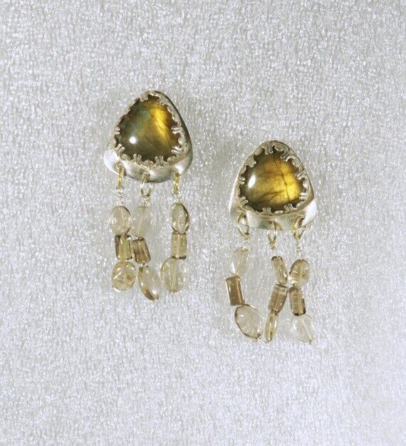 Artisan Silver and Labradorite renaissance ea...