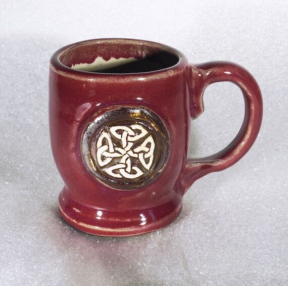 Rustic Celtic Trinity Knot Ceramic Coffee Mu...