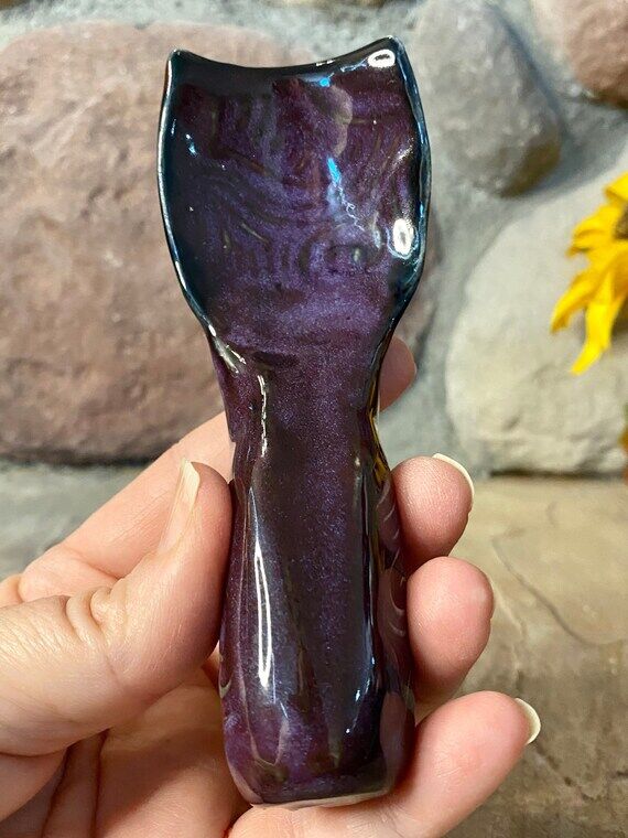 Handmade Pottery Small Ceramic Scoop for Baki...
