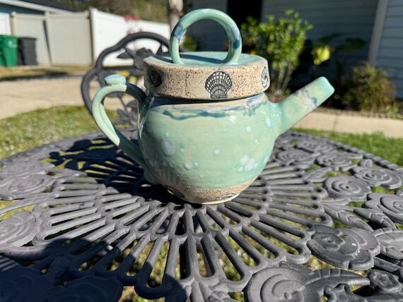 Ceramic Teapot: Wheel Thrown Stoneware with S...