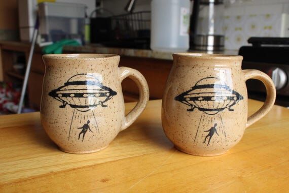 UFO Mug, Handmade Pottery...