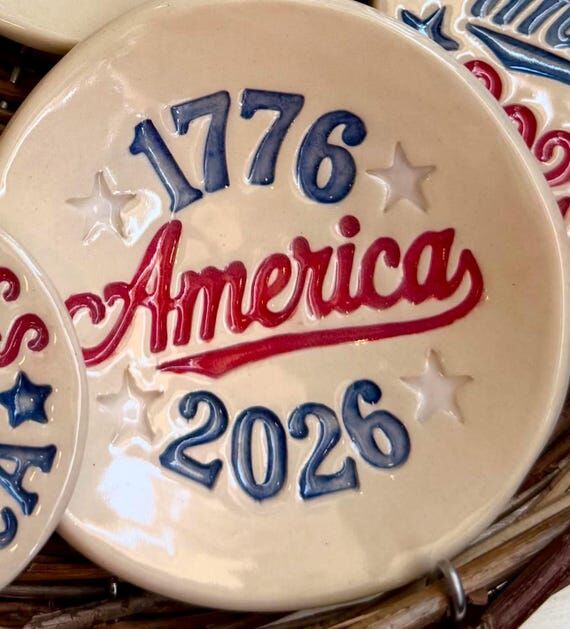 America 250th Anniversary Pottery, Patriotic ...