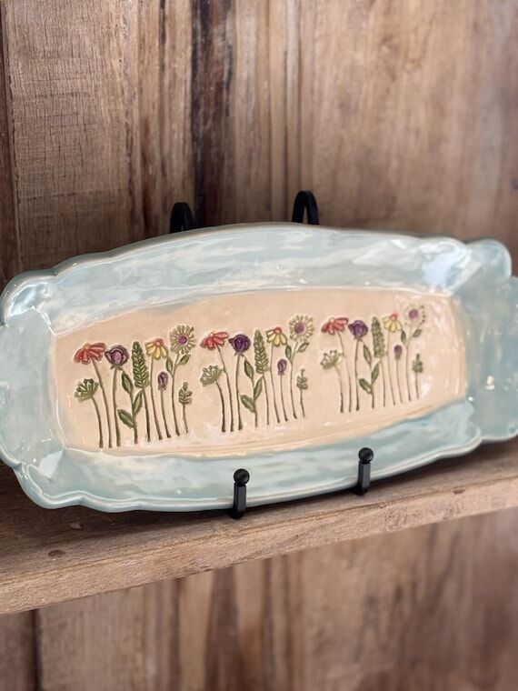 Wildflower Tray, Ceramic Tray, Flower Pottery...