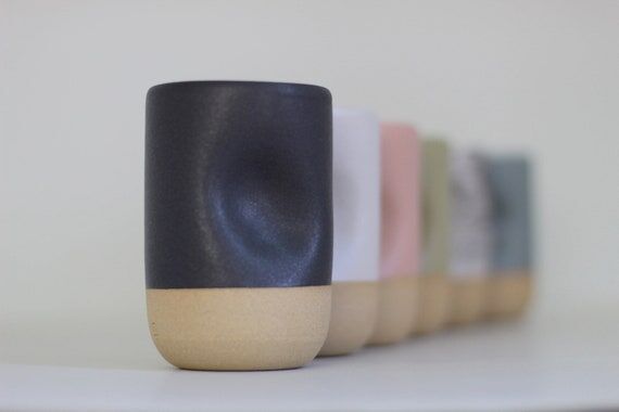 Medium Indented Ceramic Mug/thumbprint tumble...