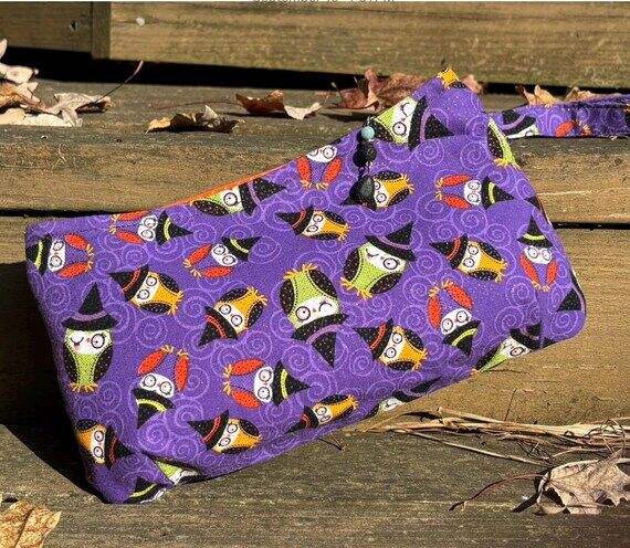 Halloween Owl Clutch: Purple Glitter Wristlet...