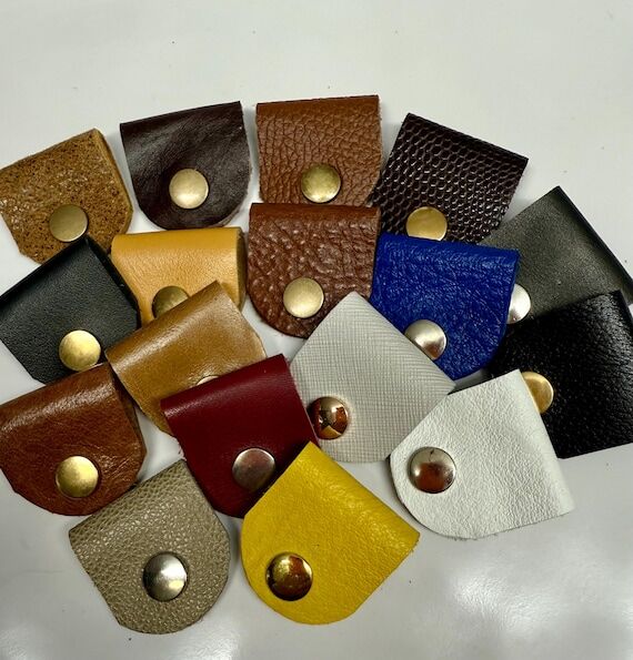 Set of 3 Handcrafted Leather Cord Organizers,...