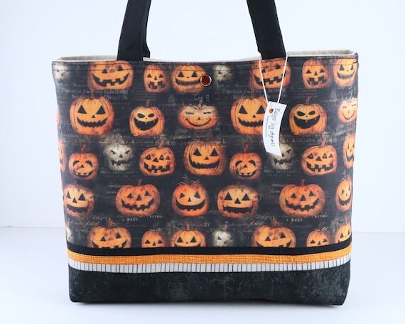 Spooky Jack-o-Lanterns Shoulder Bag Purse Hal...