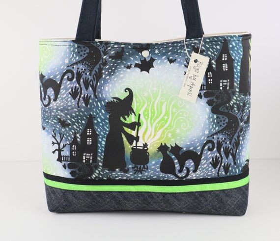 Toil and Trouble Halloween Witch Shoulder Bag...