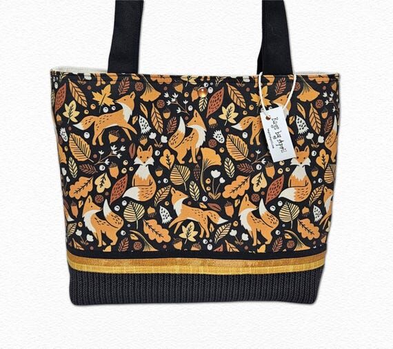 Whimsical Fall Fox Shoulder Bag Purse...