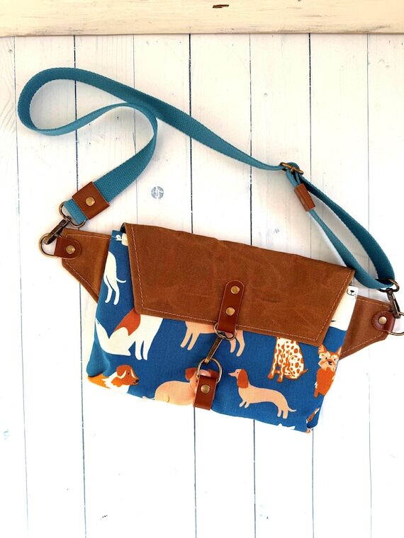 Haralson belt bag , Waxed Canvas Fanny Pack f...