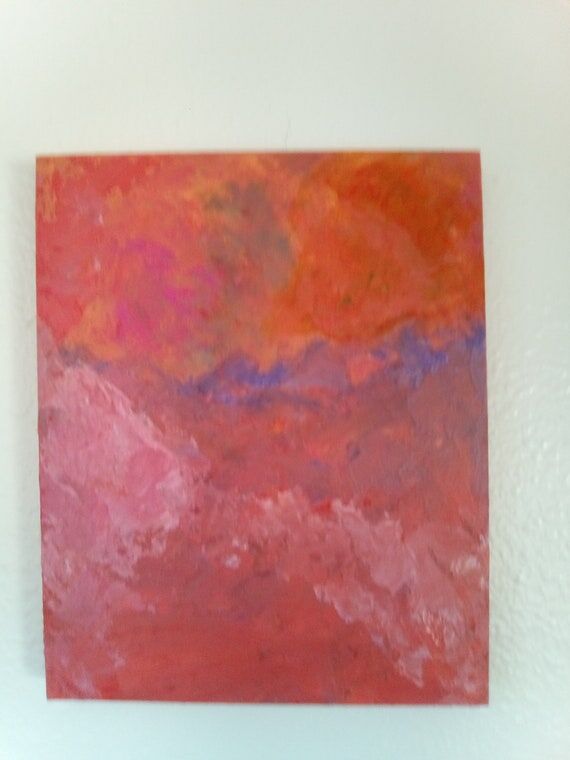 Orange abstract soothing landscape feel paint...