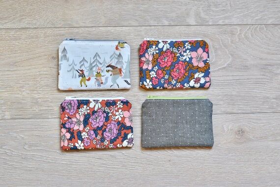 Small colorful pouch • pink floral pouch ...