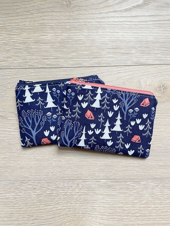Navy blue tent coin pouch • Small pouch - g...