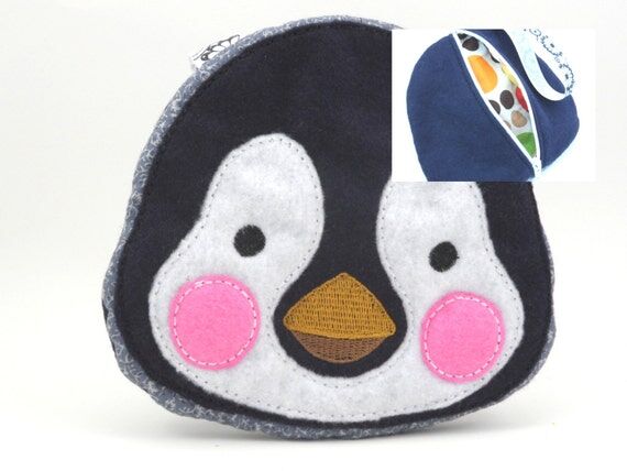 Kids Zipper Bag Peguin Kids Accessory Wool Fe...