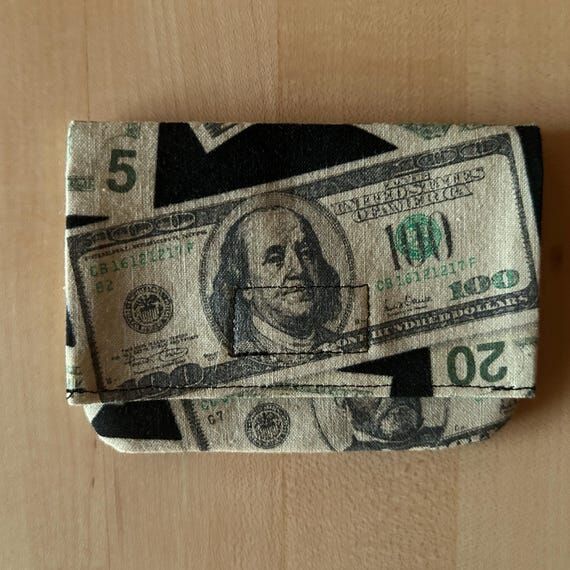 Minimalist Cotton Billfold Wallet: Handmade C...