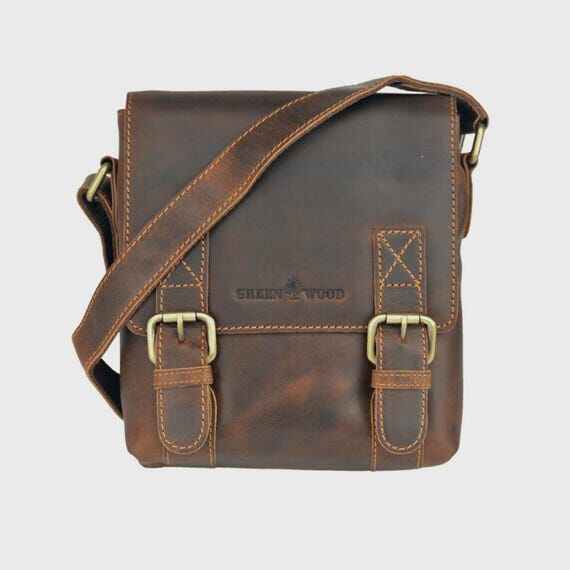 Leather Shoulder Bag - Unisex Bag - Men Shoul...