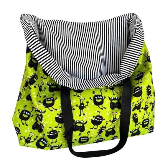Reversible Cotton Market Shopping Bag: Reusab...