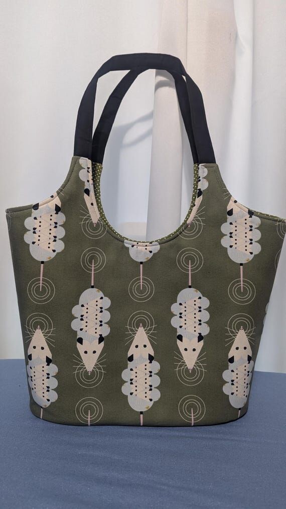 Handmade Tote Bag featuring nature artwork Op...
