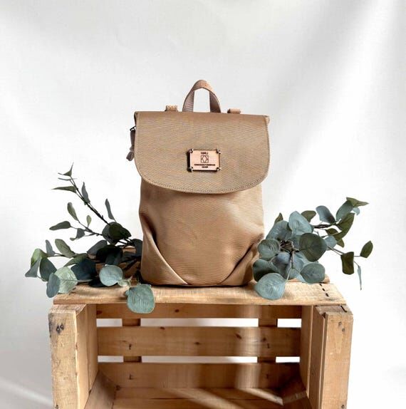 Mini Canvas Backpack Purse: Vegan Eco-Friendl...