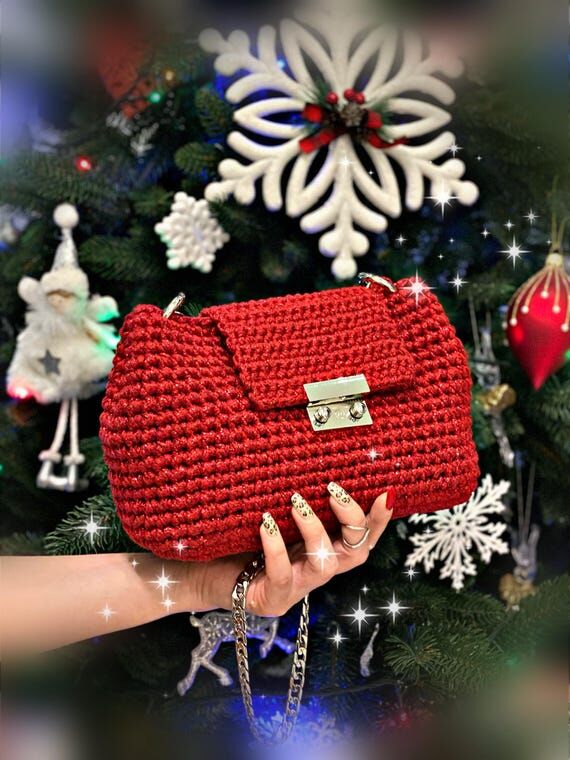 Crochet bag pattern Crossbody bag pattern Cro...