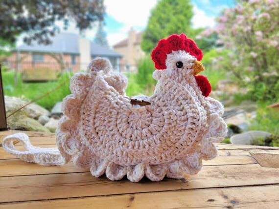 Crochet Chicken Purse – Small Boho Cross Bo...