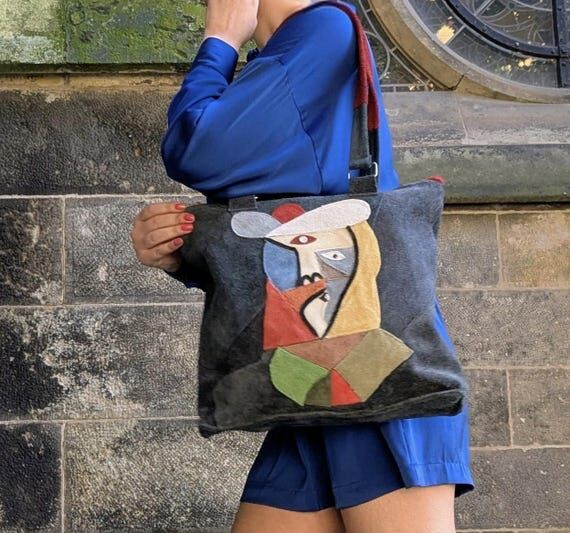 Picasso Handbag Leather, XXL Shoulder Bag Han...