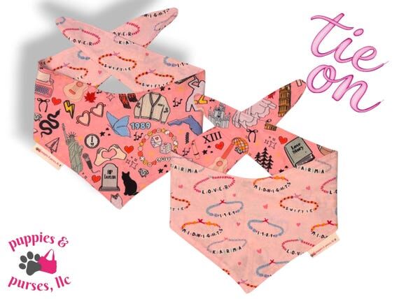Dog Bandana, Reversible, TIE-ON - Swiftie | ...