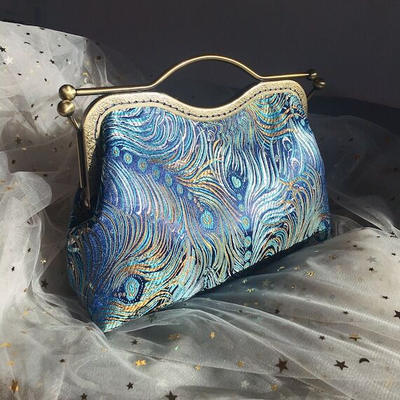 Blue crossbody bag, evening bag, evening bag,...
