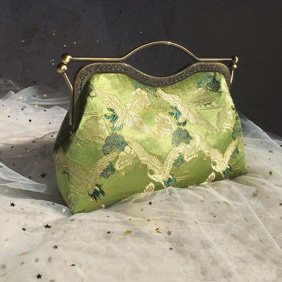 Gold Green Handbag,Chinese Bag,Shoulder Bag,G...