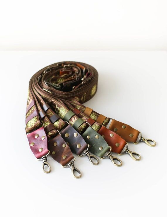 Webbing Leather Strap for Bags, Replacement A...
