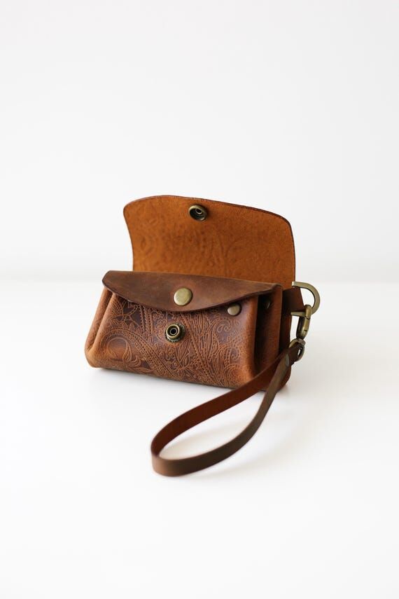 Small Leather Wallet - Wristlet...