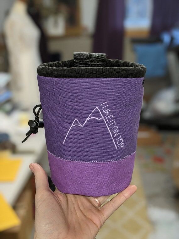 Embroidered Rock Climbing Chalk Bag | Custom ...