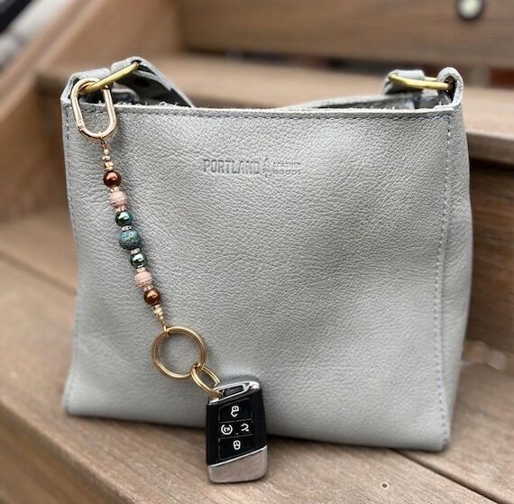 Key Tether for Purse – Beaded Fob Leash Cli...