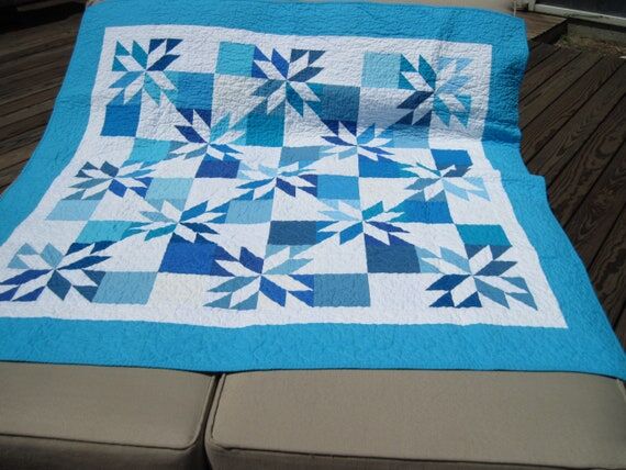 Blue and White Hunter's Star Quilt...