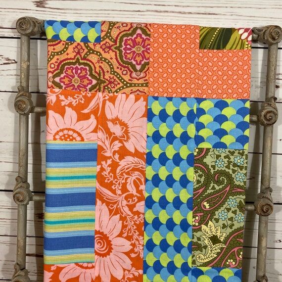 Amy Butler throw blanket -- Handmade baby qui...
