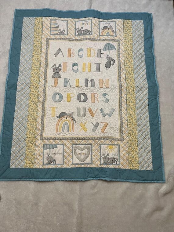 Handmade: Bunnies Alphabet Quilt...