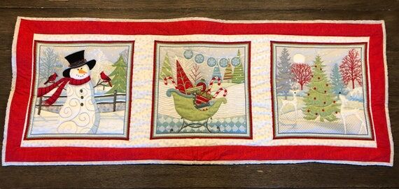 Handmade Christmas Folly Table Runner Handmad...