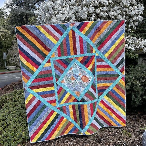 Kaffe Fassett Floral Quilt: Colorful Batik & ...