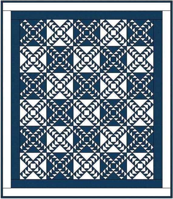 Handmade Goose in the Pond Quilt: Custom Two-...
