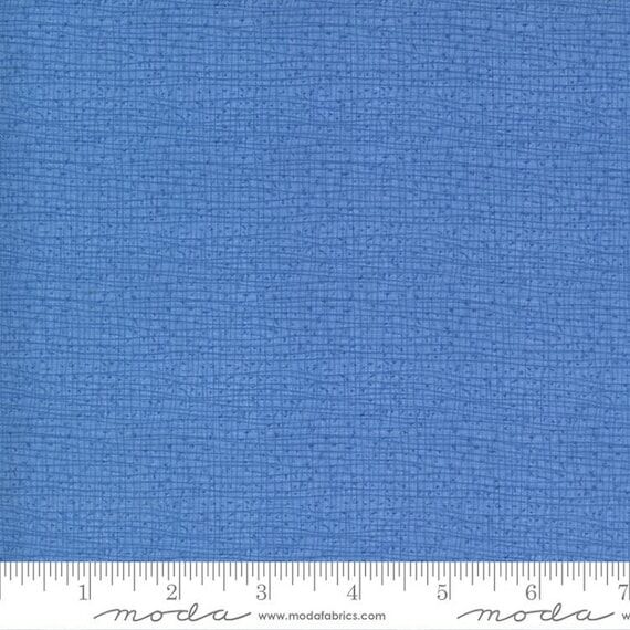 Thatched Cornflower Blue Cotton Moda Fabric b...
