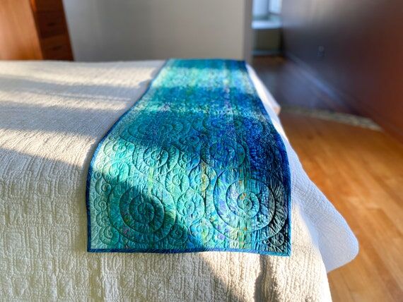 Oceanic Dreams Quilted Bed or Table Runner: M...