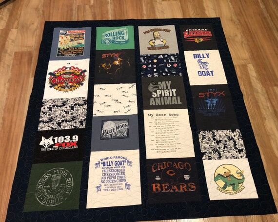 Keepsake custom made t-shirt quilt made to or...