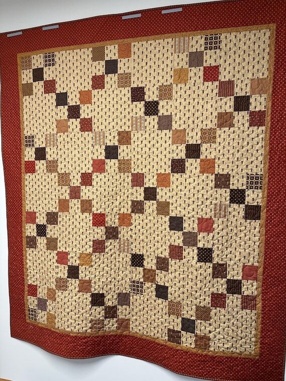 Handmade Patchwork Quilt – Rustic Cabin Sof...