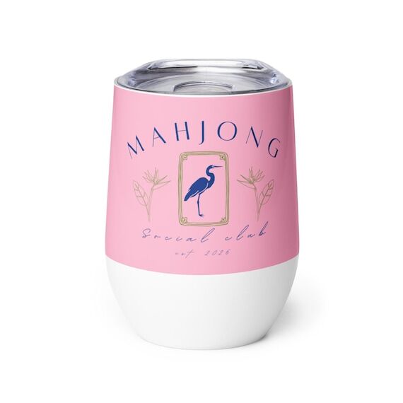 Mahjong Social Club Blue Heron Pink Wine tumb...