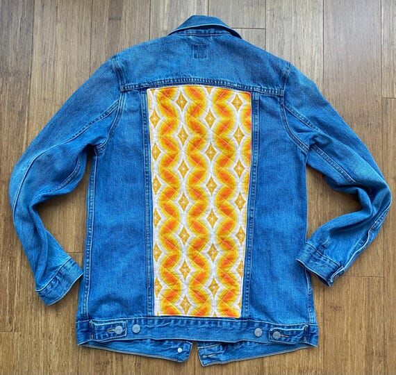 Upcycled Retro inspired Jean Jacket...