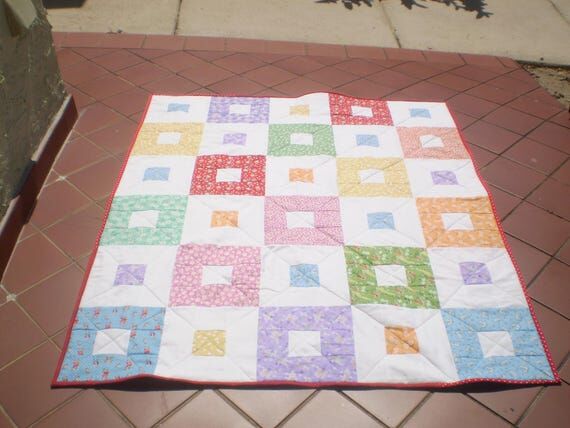 Handmade Baby Quilt: 1930s Reproduction Fabri...