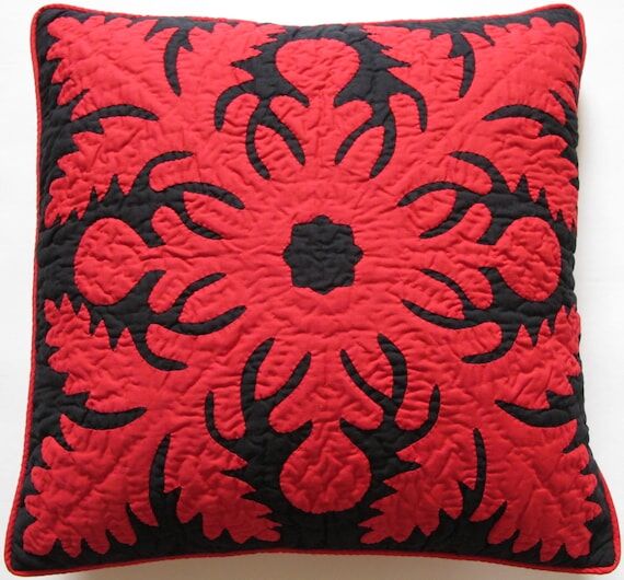 Hawaiian Quilt One Cushion handmade Pillow Co...