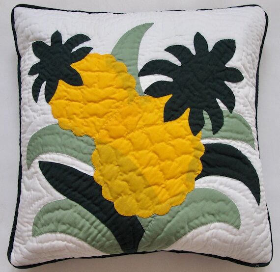 1 Hawaiian Handmade Quilts Cushion Throw Pill...