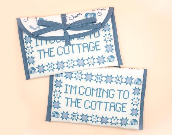 Coming To The Cottage Handmade Quilted Pouch:...